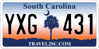 SC license plate YXG431