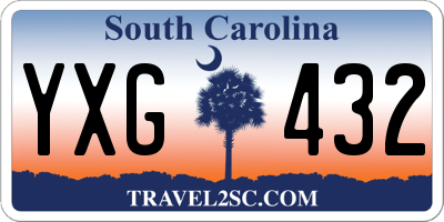 SC license plate YXG432