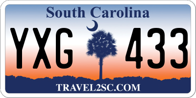 SC license plate YXG433