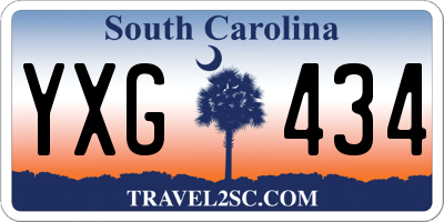 SC license plate YXG434