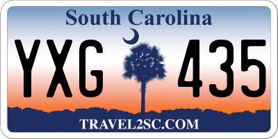 SC license plate YXG435