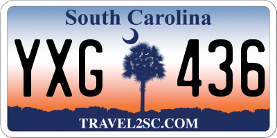 SC license plate YXG436