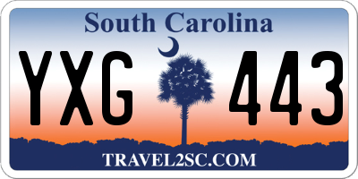 SC license plate YXG443