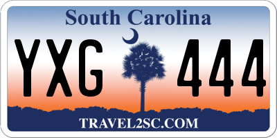 SC license plate YXG444