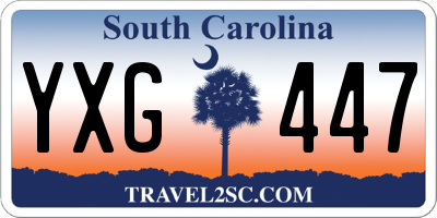 SC license plate YXG447