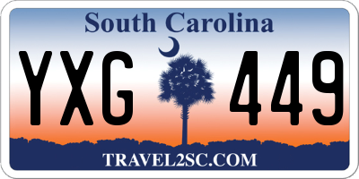 SC license plate YXG449
