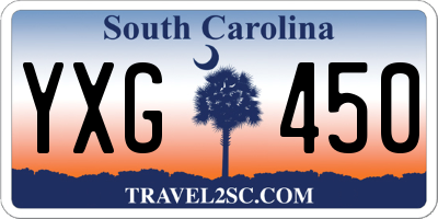 SC license plate YXG450