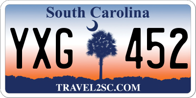 SC license plate YXG452