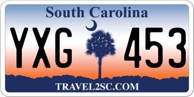 SC license plate YXG453