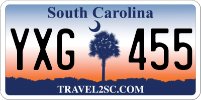 SC license plate YXG455