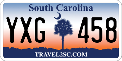 SC license plate YXG458