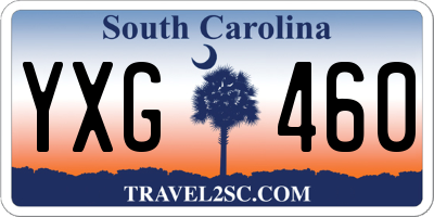 SC license plate YXG460