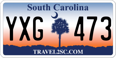 SC license plate YXG473