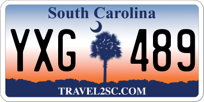 SC license plate YXG489