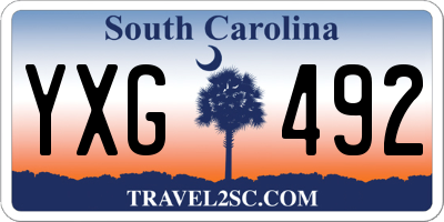 SC license plate YXG492