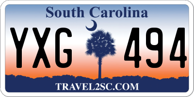 SC license plate YXG494