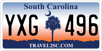 SC license plate YXG496