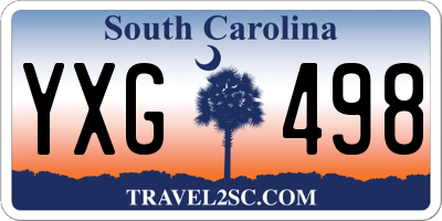SC license plate YXG498