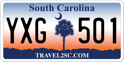 SC license plate YXG501
