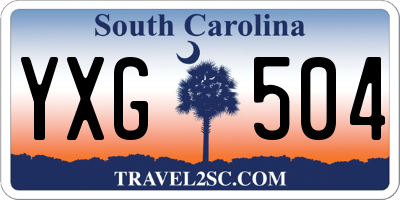 SC license plate YXG504