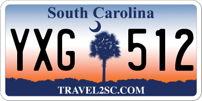SC license plate YXG512