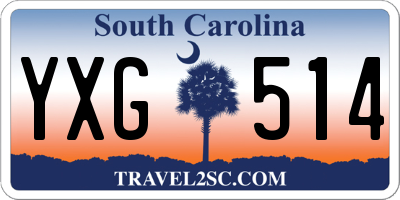SC license plate YXG514