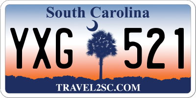 SC license plate YXG521