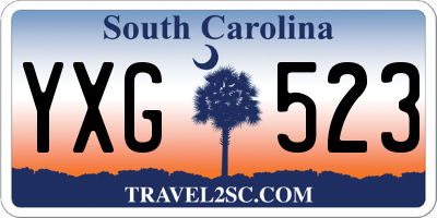 SC license plate YXG523