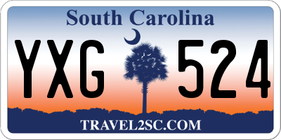 SC license plate YXG524