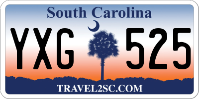 SC license plate YXG525