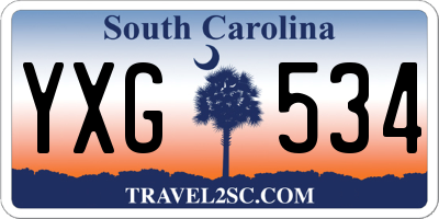 SC license plate YXG534
