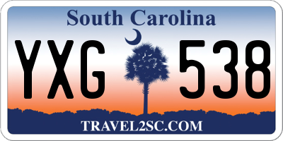 SC license plate YXG538
