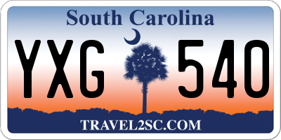SC license plate YXG540