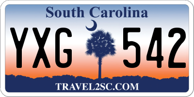 SC license plate YXG542