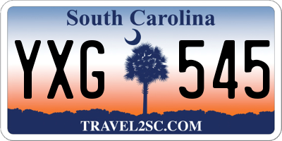 SC license plate YXG545