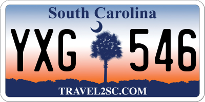 SC license plate YXG546