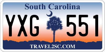 SC license plate YXG551