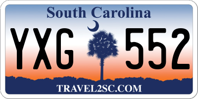 SC license plate YXG552