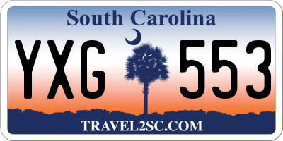 SC license plate YXG553