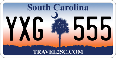 SC license plate YXG555