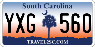 SC license plate YXG560