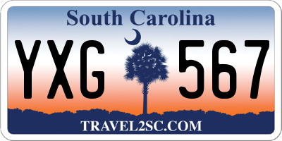 SC license plate YXG567
