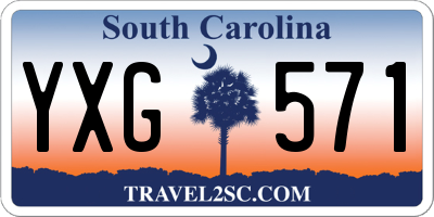SC license plate YXG571