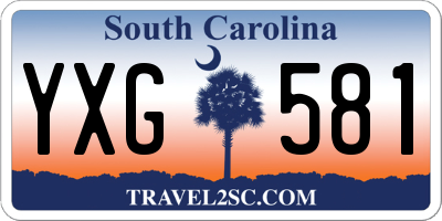 SC license plate YXG581