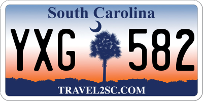 SC license plate YXG582