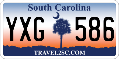 SC license plate YXG586