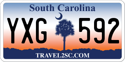 SC license plate YXG592