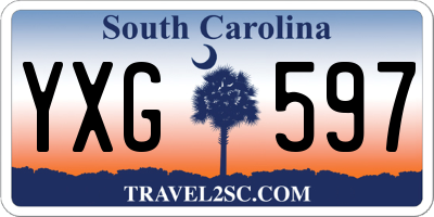SC license plate YXG597