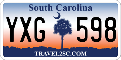 SC license plate YXG598