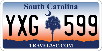 SC license plate YXG599
